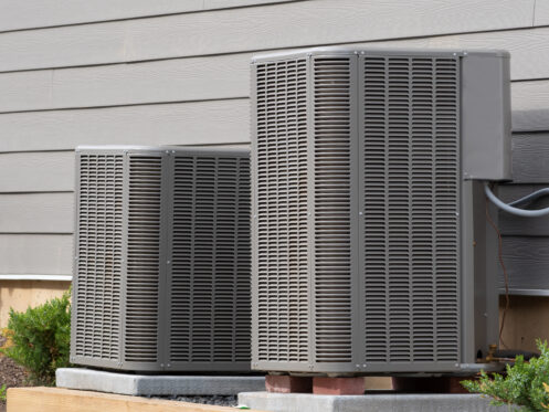 Air conditioner units outside a Dallas, OR home